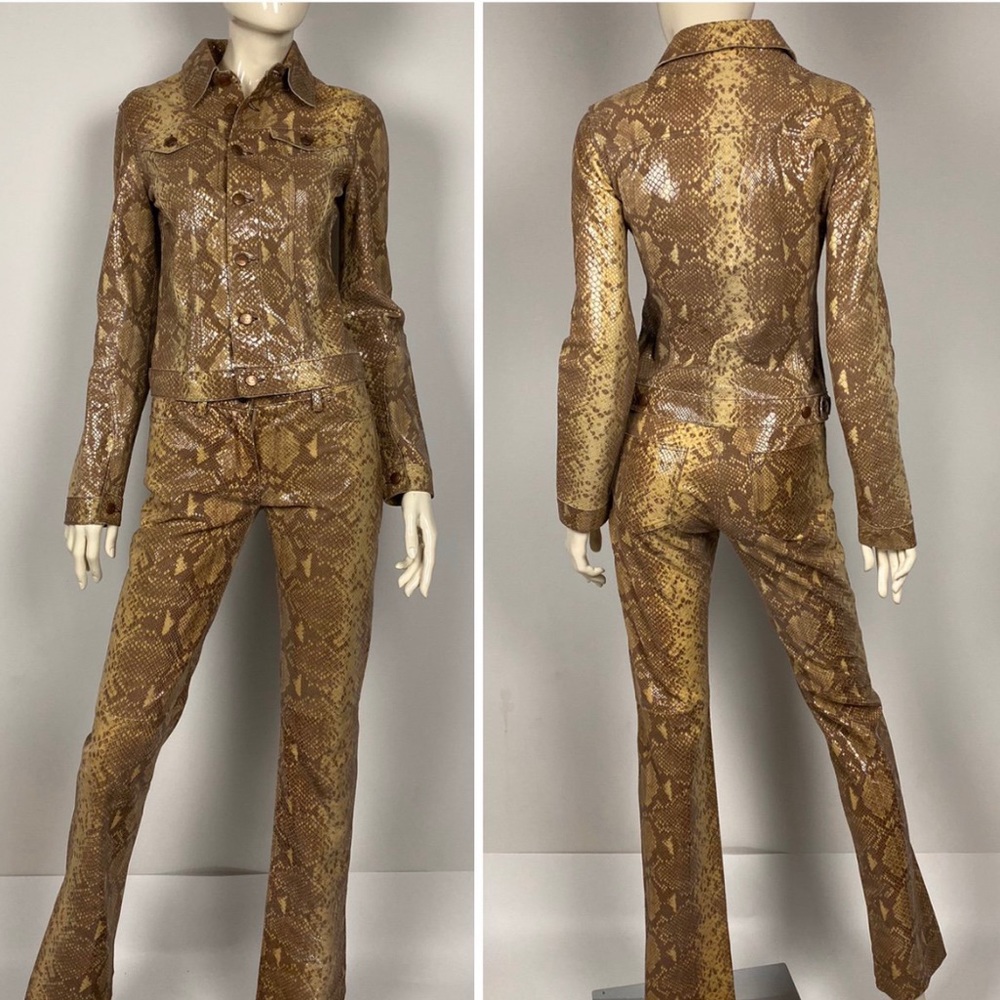 Vintage genuine leather snakeskin Just Cavalli set